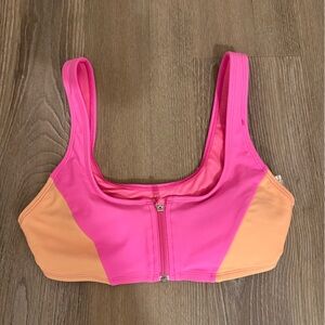 Xhilaration Pink and Peach Swim Top